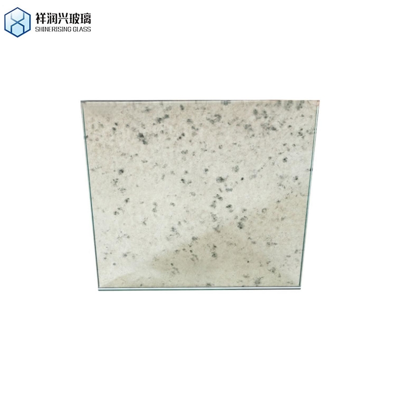 Dimensão personalizada D5 5mm azulejos de espelho de vidro antigo dourado com borda plana ISO certificado