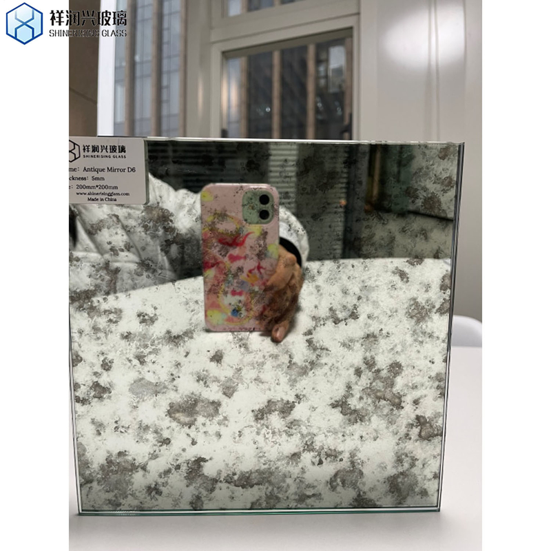 Sala de estar Decorativo Painel de vidro antigo Espelho Multipanel Quadrado Parede de janela de metal