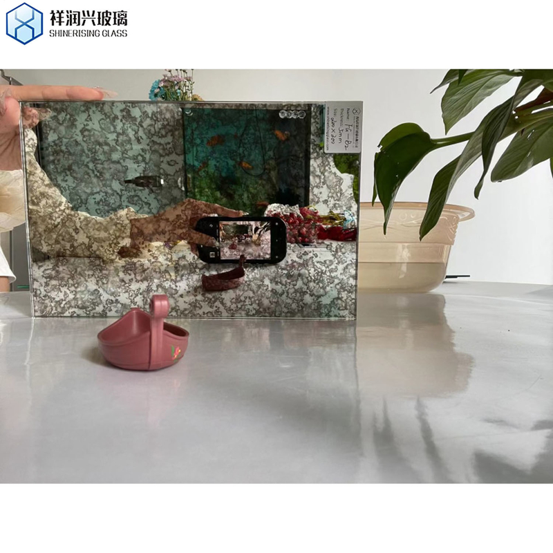 Alta demanda de camadas espelho antigo para vidro decorativo na parede desenho retângulo