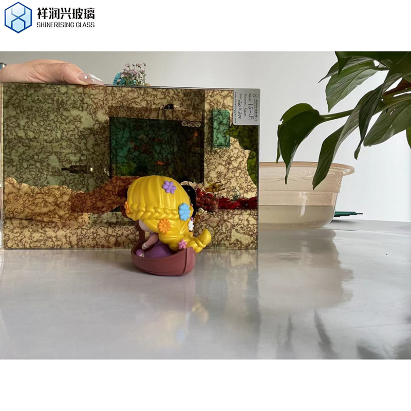 Vidro de espelho antigo de borda lisa polida para técnica decorativa laminado 4mm 5mm 6mm