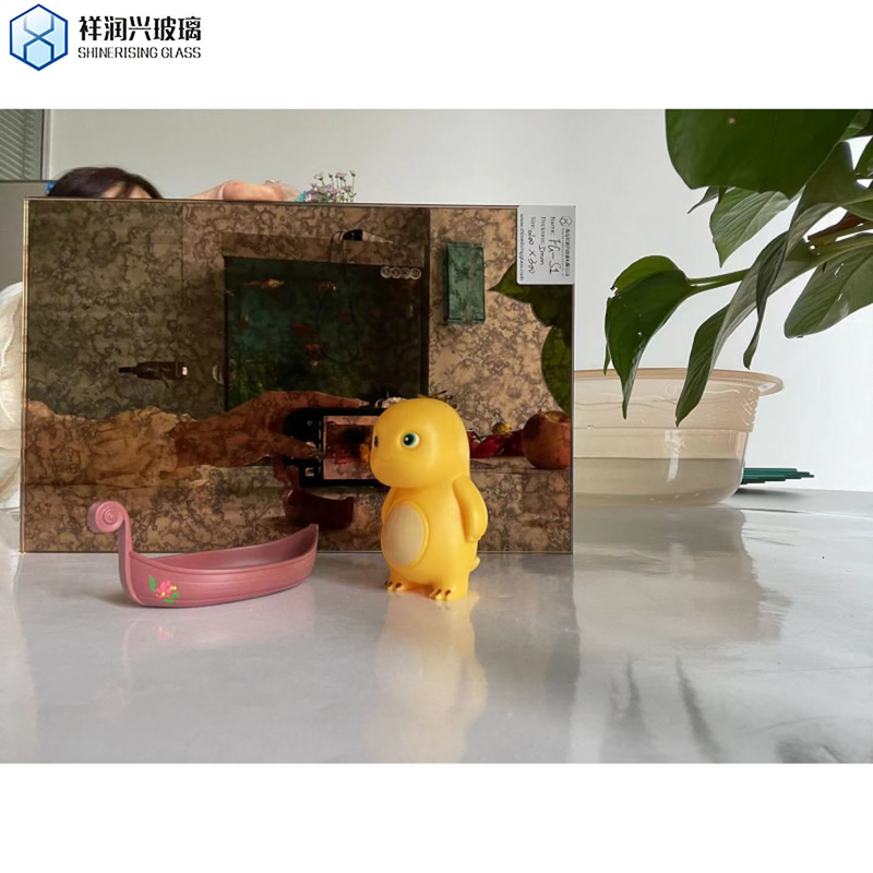 Subway Tiles Backsplash Antigo Espelho Folha de vidro para decoração de casa personalizada