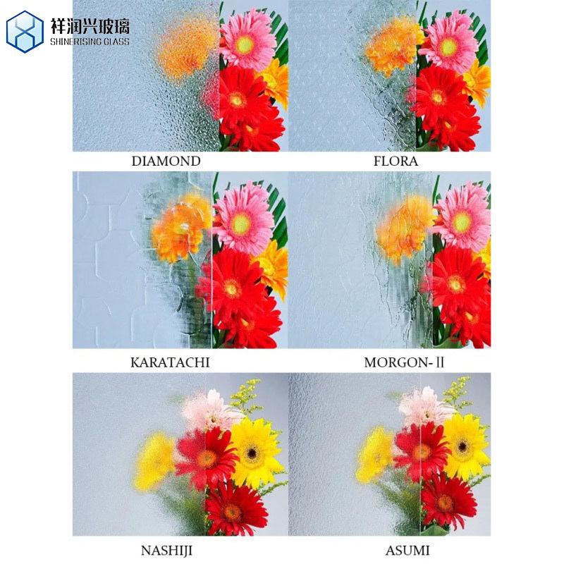 Sala de banho de vidro congelado com gravação de ácido certificada ISO para proteção e decoração da privacidade