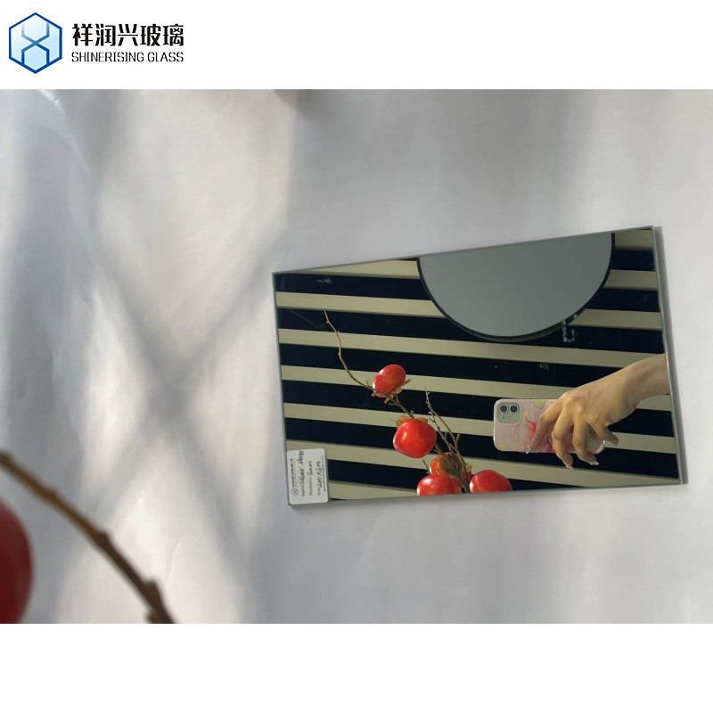Retangular Espelho de parede moderno sem moldura em rosa púrpura Bronze cor de ouro para decoração residencial