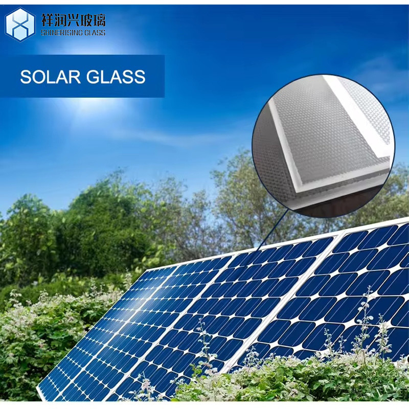 Trabalho de borda polida plana CCC Certificado 3.2mm Temperado fotovoltaico Ar revestido de vidro solar