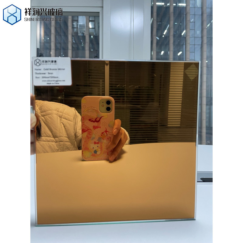 Folha de vidro de espelho grande de 6 mm personalizada e ecológica para design moderno